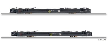 Tillig 15976 - H0m - 2-tlg. Set Rollwagen Brohltal-Schmalspur-Eisenbahn GmbH, Ep. V